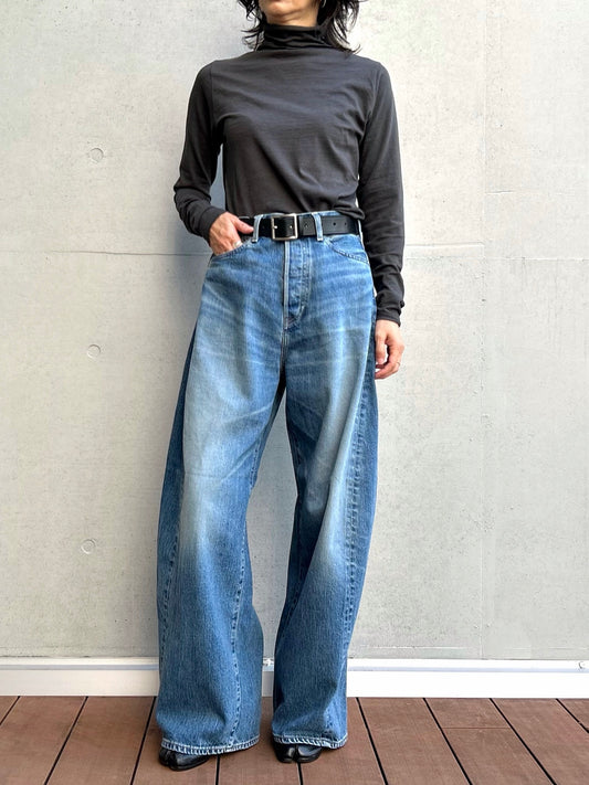 WALANCE / cotton cashmere high neck T / BLACK / 3253-020