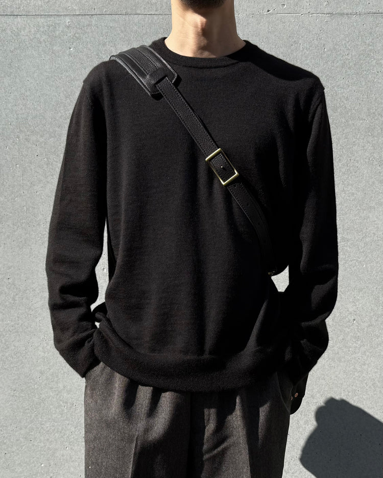 BONCOURA / Mail Bag Leather Black