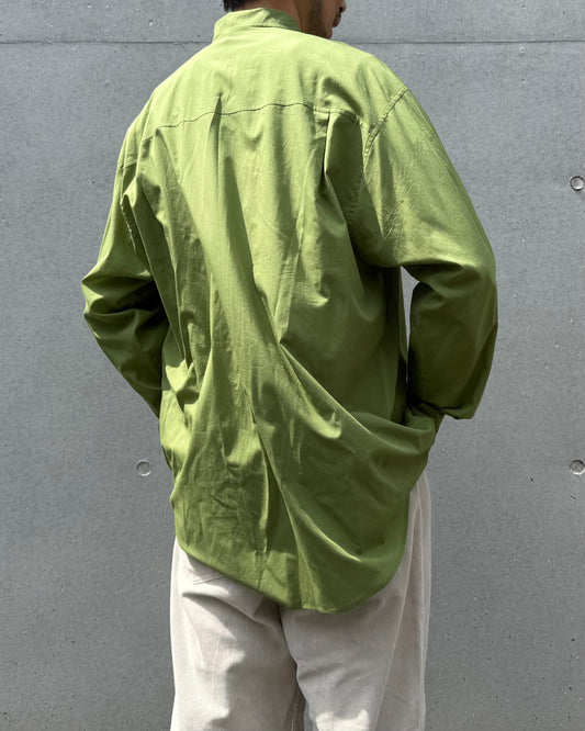 AURALEE / SUPER FINE COTTON LAWN SHIRT / DUSTY GREEN / A26SS02CL