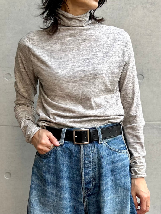 WALANCE / cotton cashmere high neck T / GRAY / 3253-020