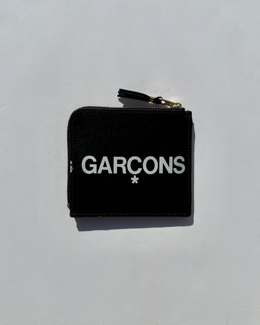 Wallet COMME des GARCONS /  HUGE LOGO L ZIP WALLET / BLACK