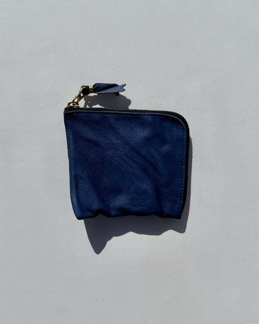 Wallet COMME des GARCONS / WASHED L ZIP WALLET / NAVY