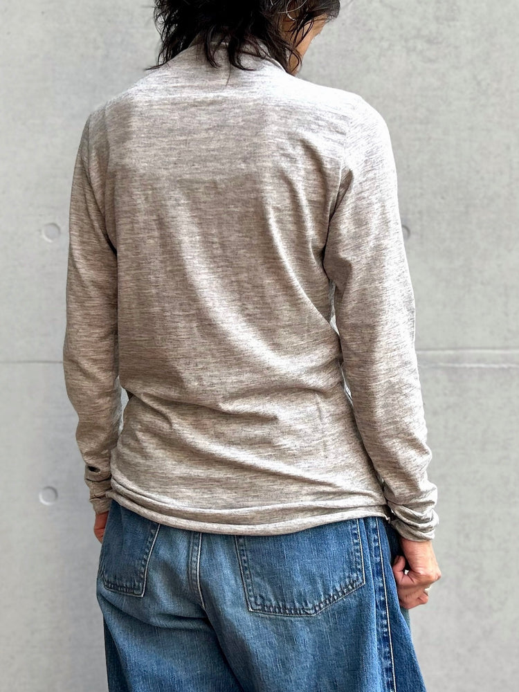 WALANCE / cotton cashmere high neck T / GRAY / 3253-020