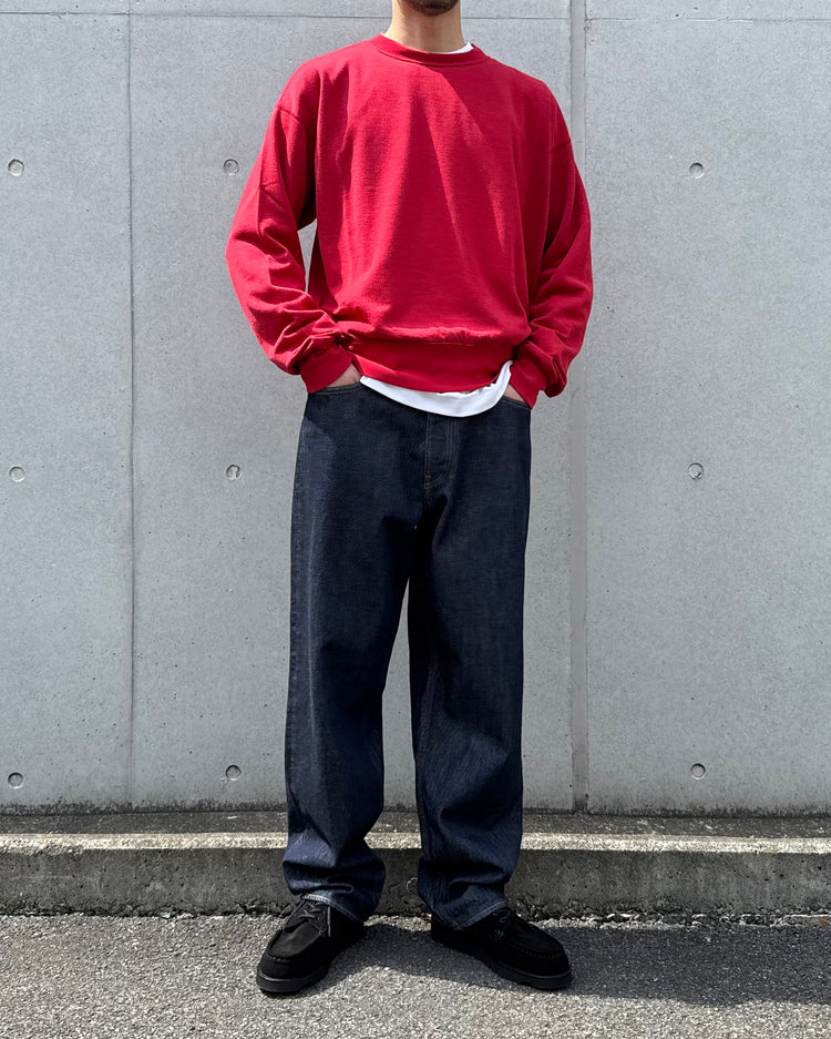 AURALEE / HIGH TWIST LIGHT SWEAT P/O / RED / A26SP02MU
