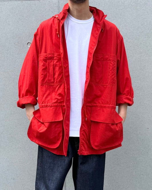 AURALEE / SUPER FINE COTTON LAWN HOODED BLOUSON / RED / A26SB01CL