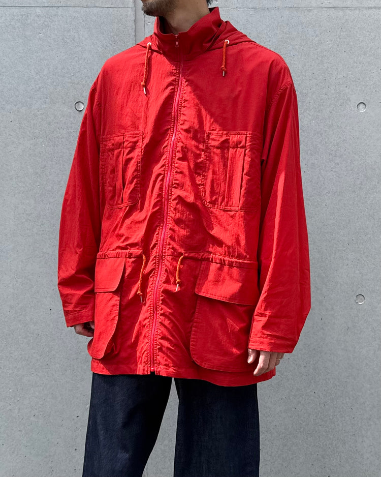 AURALEE / SUPER FINE COTTON LAWN HOODED BLOUSON / RED / A26SB01CL