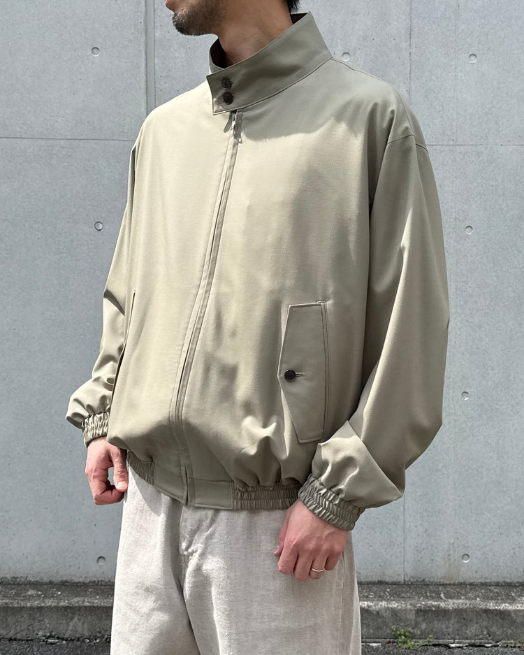 AURALEE / TROPICAL WOOL ZIP BLOUSON / LIGHT KHAKI / A26SB01MT