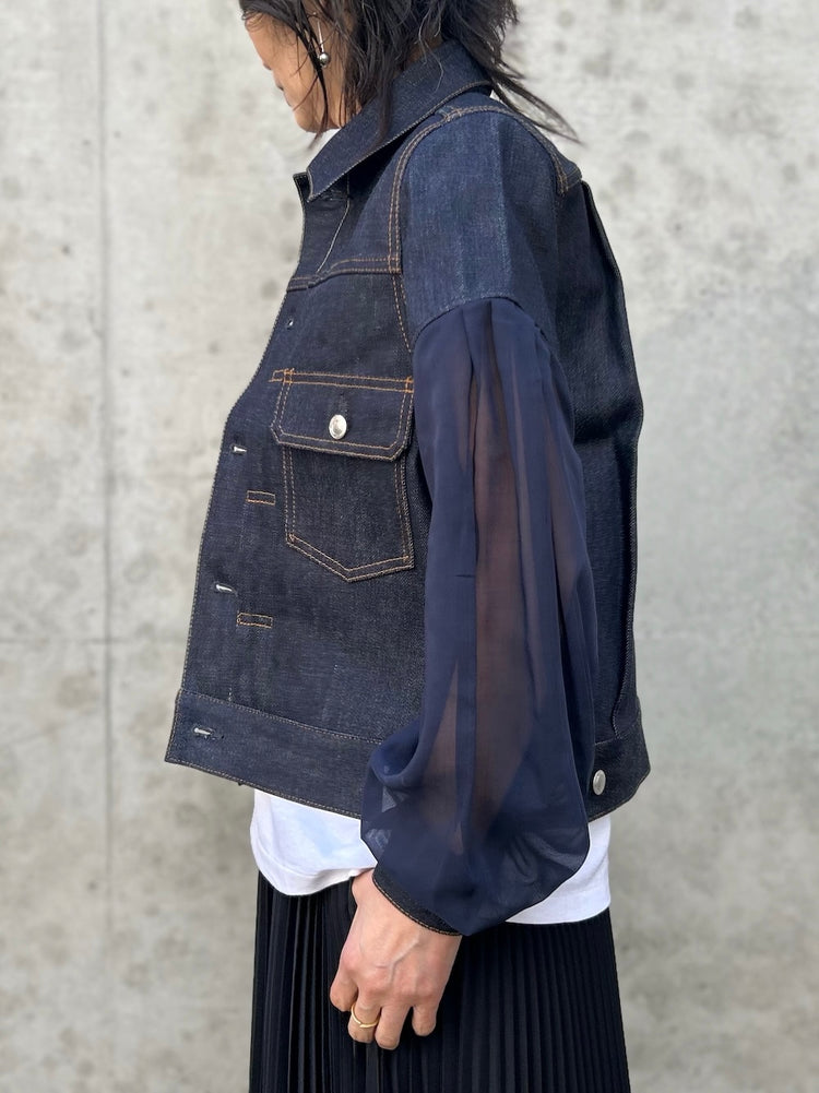 HYKE / BALLOON SLEEVE DENIM JACKET TYPE2 REGULAR FIT / ORIGINAL BLUE / 17569