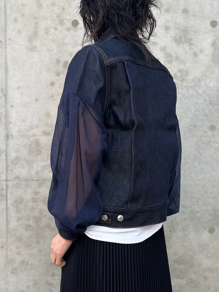 HYKE / BALLOON SLEEVE DENIM JACKET TYPE2 REGULAR FIT / ORIGINAL BLUE / 17569