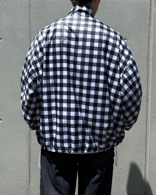 TSTS / RECYCLED POLYESTER WIND TRACK JACKET / BLACK GINGHAM / 26AMM0604