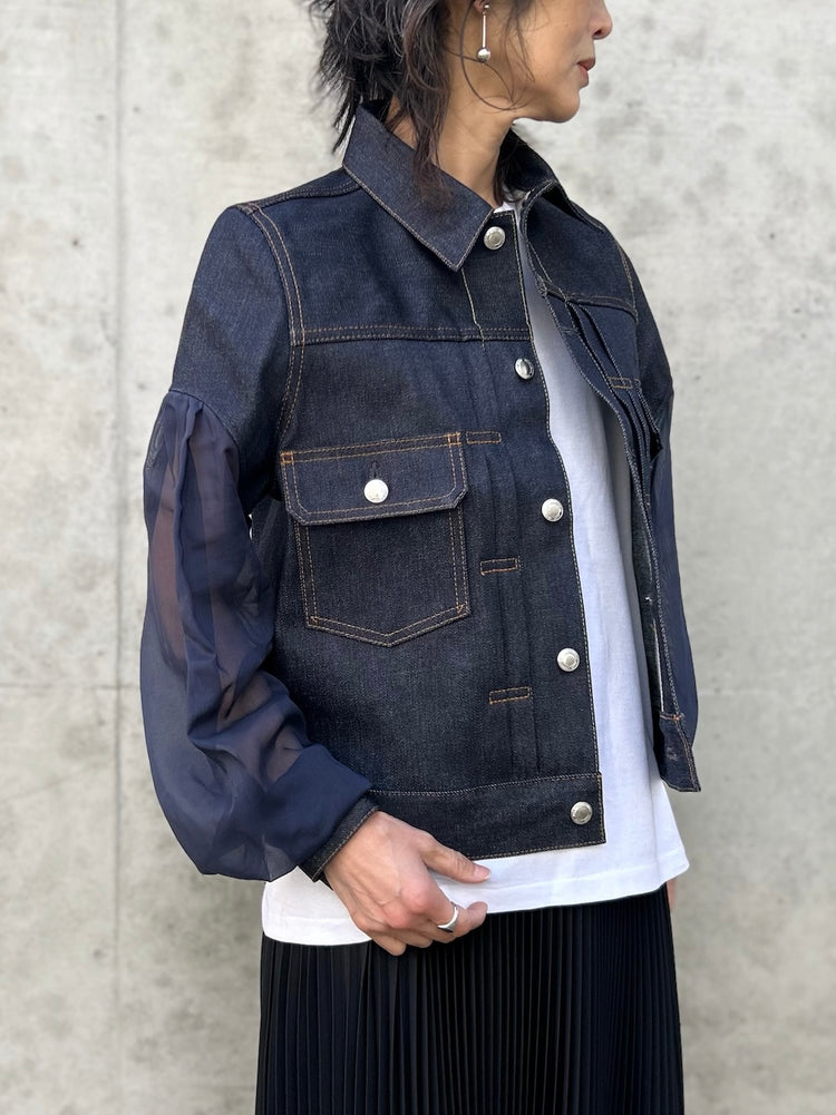 HYKE / BALLOON SLEEVE DENIM JACKET TYPE2 REGULAR FIT / ORIGINAL BLUE / 17569