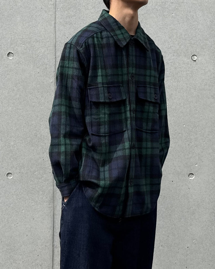 ACY / HEAVY WAIT FLANNEL SHIRT JACKET / BLACK WATCH