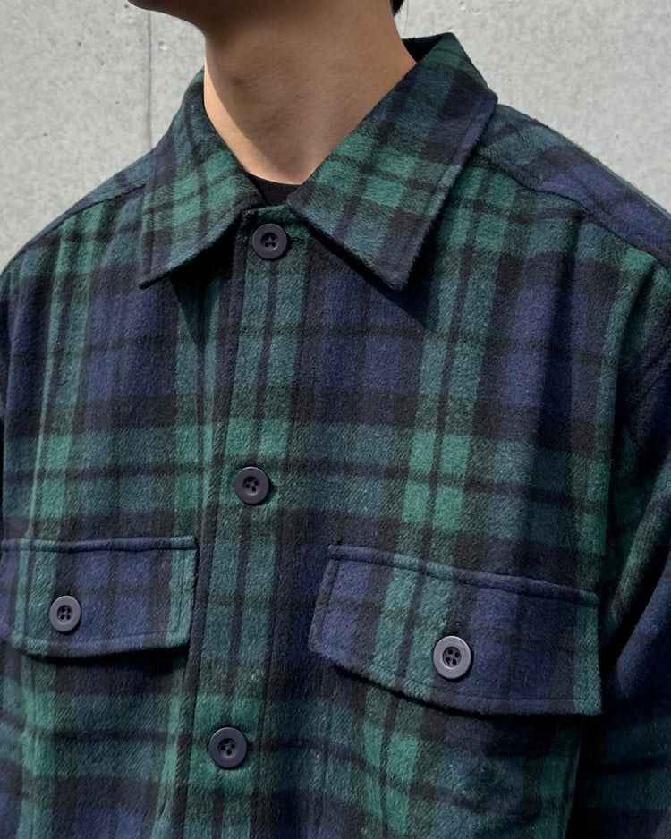 ACY / HEAVY WAIT FLANNEL SHIRT JACKET / BLACK WATCH