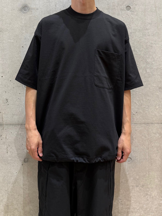 DAIWA PIER39 / TECH POCKET CREW TEE S/S / BLACK / BE-32025W