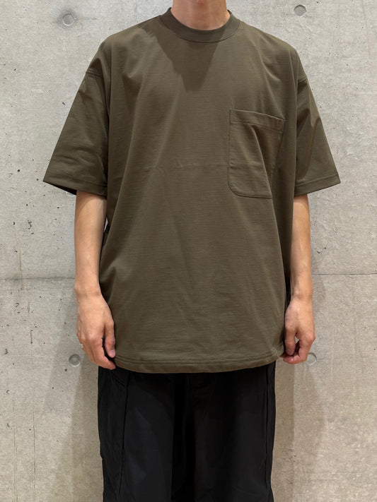 DAIWA PIER39 / TECH POCKET CREW TEE S/S / BROWNKHAKI / BE-32025W