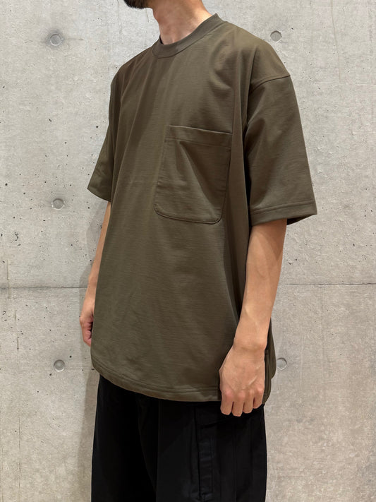 DAIWA PIER39 / TECH POCKET CREW TEE S/S / BROWNKHAKI / BE-32025W