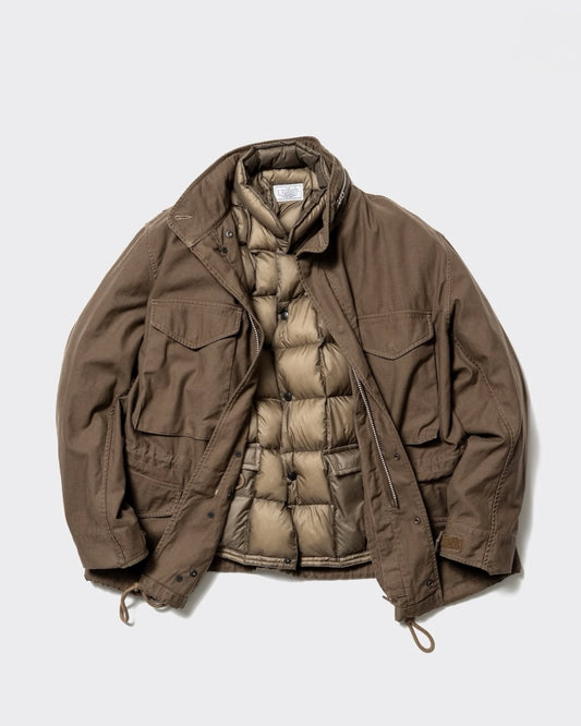 Unlikely / 3way M-65 Field Down Jacket / light Brown / U26F-18-0011