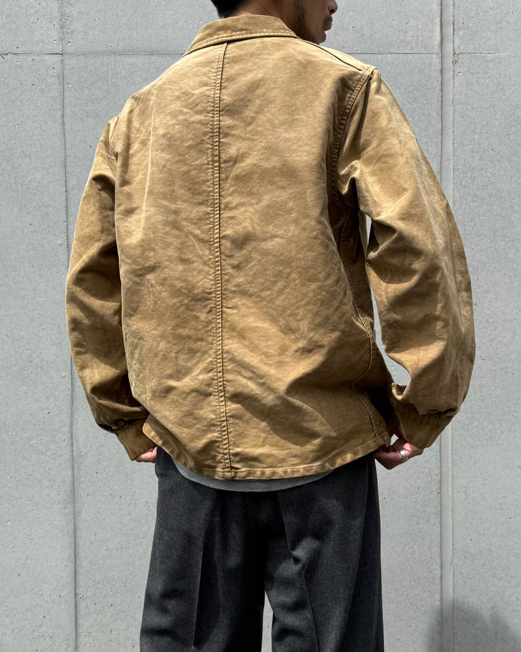 AURALEE / GARMENT-DYED ORGANIC COTTON HEAVY MOLESKIN COVERALL / FADED BROWN / A26AB02HM