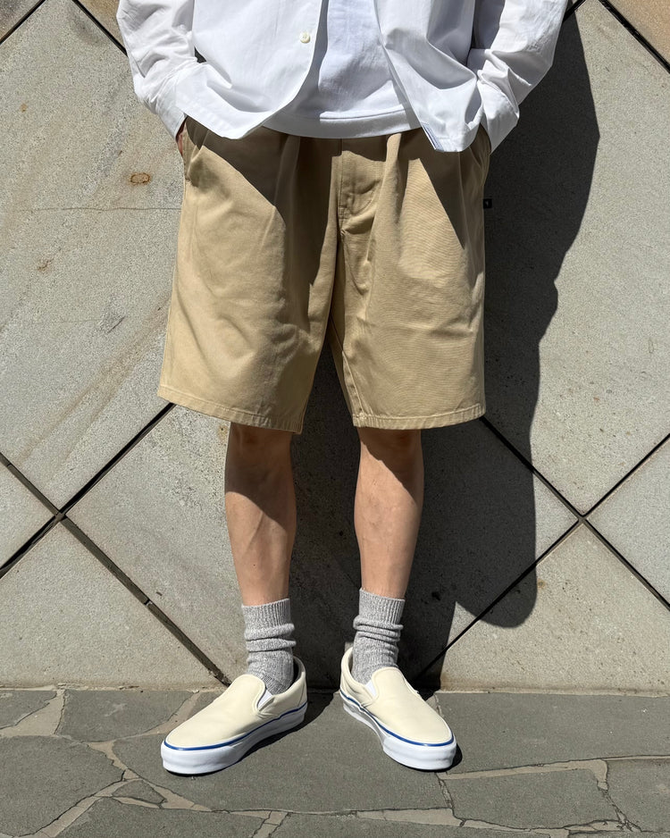 DESCENDANT / JERRY ORGANIC COTTON TWILL SHORTS / BEIGE / 261CPDS-PTM06