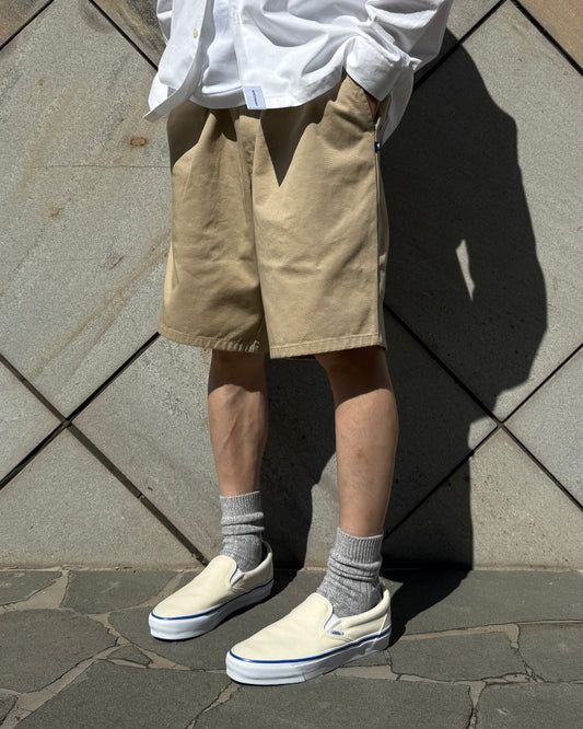 DESCENDANT / JERRY ORGANIC COTTON TWILL SHORTS / BEIGE / 261CPDS-PTM06