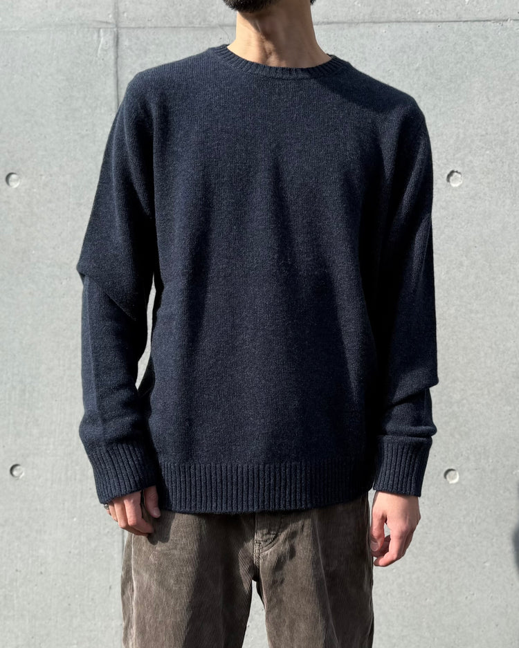 roberto collina / WO/CA CREW NECK KNIT / DENIM