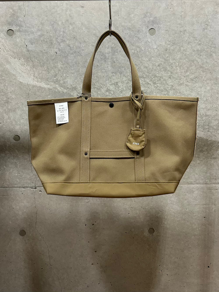 HYKE / TOTE BAG(LARGE) / KHAKI / 19364 /