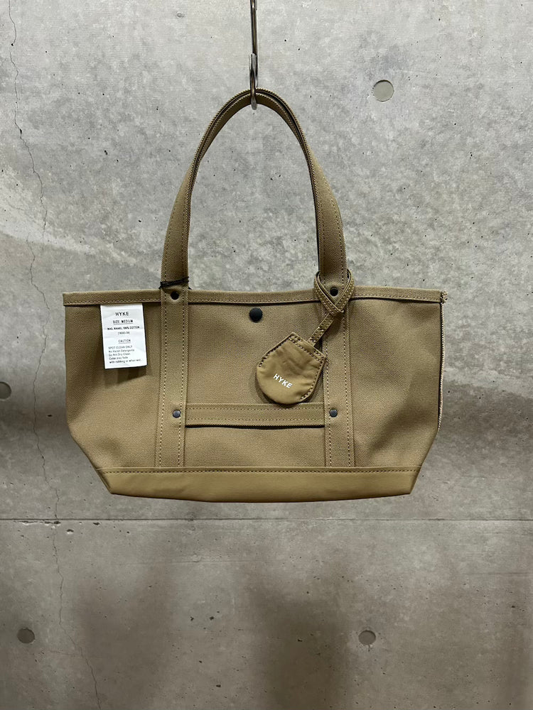 HYKE / TOTE BAG(MEDIUM) / KHAKI / 19363 /
