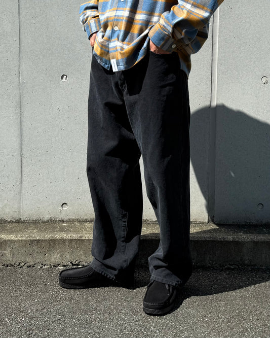 DESCENDANT / 1995 DUCK TROUSERS BAGGY / BLACK / 252WVDS-PTM05