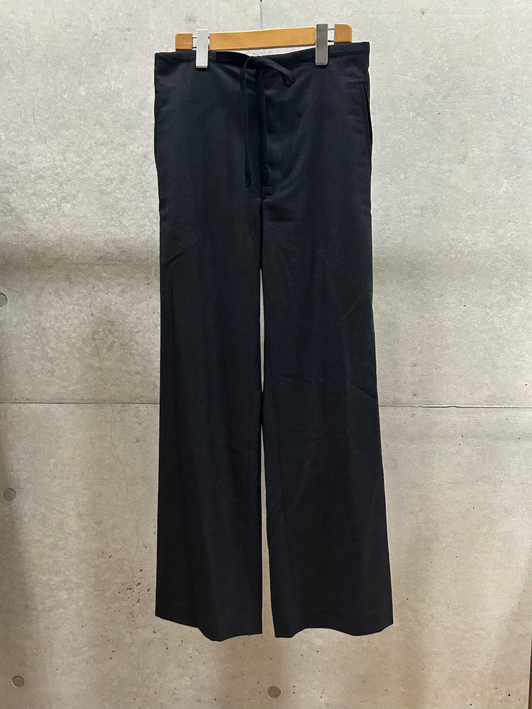 AURALEE / WOOL FULLING FLANNEL DRAWSTRING PANTS / TOP CHARCOAL / A26AP06CF/