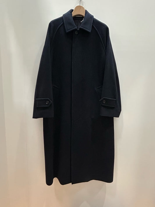 AURALEE / SUPER FINE WOOL MOSSER SOUTIEN COLLAR COAT / BLACK / A26AC03WM /