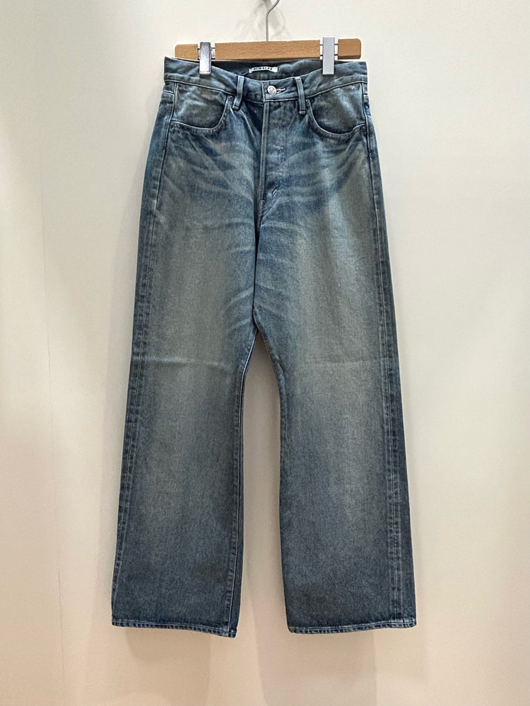 AURALEE / SELVEDGE FADED HEAVY DENIM PANTS / FADED INDIGO / A26AP03DH /