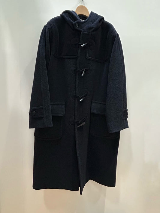 AURALEE / WOOL HERRINGBONE DUFFLE COAT / DARK CHARCOAL / A26AC01WH /