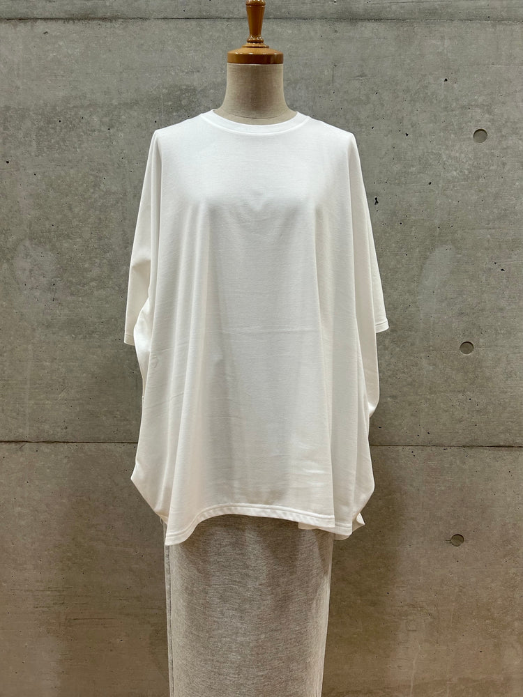 ENFÖLD / HALF-SLEEVES HEXAGON T-SHIRT / WHITE / 300IA280-1121