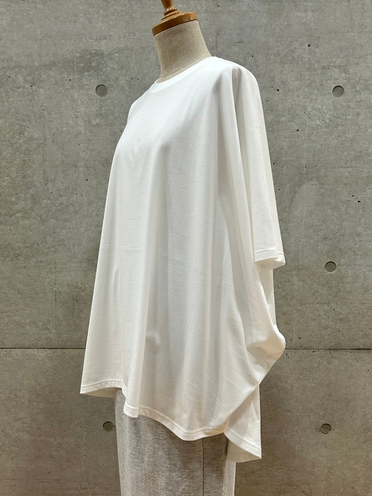 ENFÖLD / HALF-SLEEVES HEXAGON T-SHIRT / WHITE / 300IA280-1121
