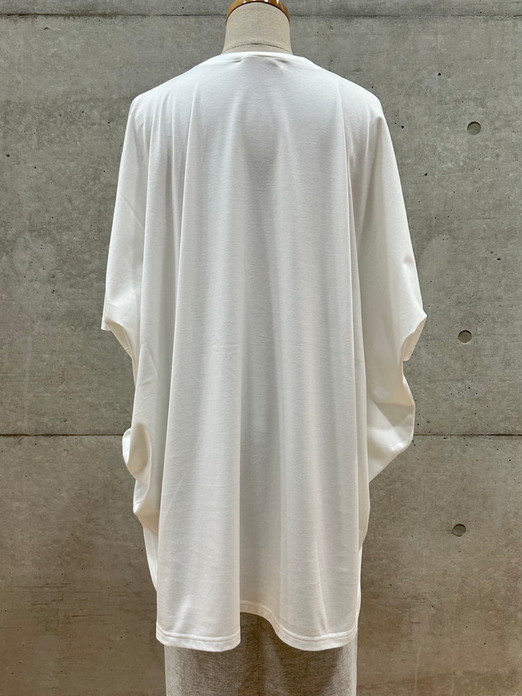 ENFÖLD / HALF-SLEEVES HEXAGON T-SHIRT / WHITE / 300IA280-1121
