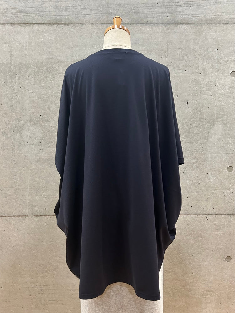 ENFÖLD / HALF-SLEEVES HEXAGON T-SHIRT / DARK NAVY / 300IA280-1121