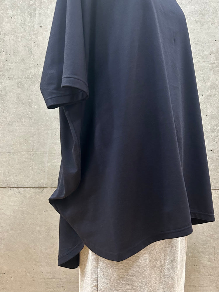 ENFÖLD / HALF-SLEEVES HEXAGON T-SHIRT / DARK NAVY / 300IA280-1121