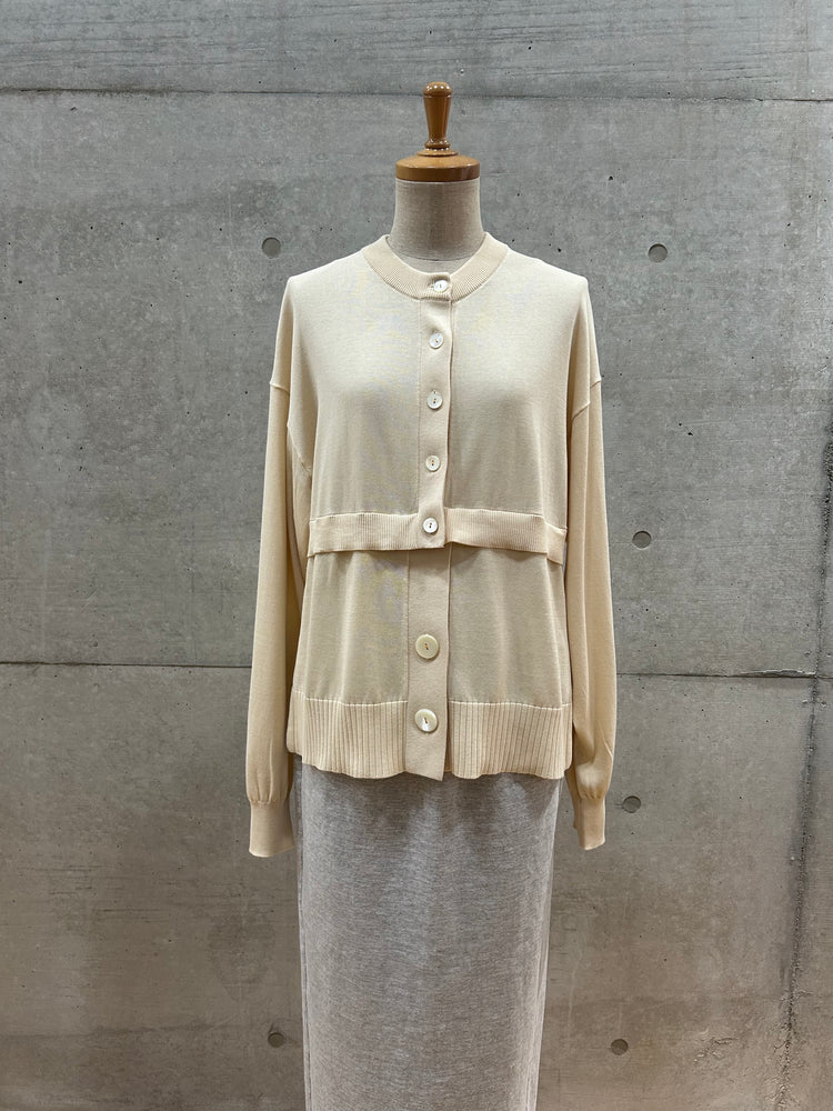 någonstans / crew neck cardigan  / Mushroom / 470IA470-0491