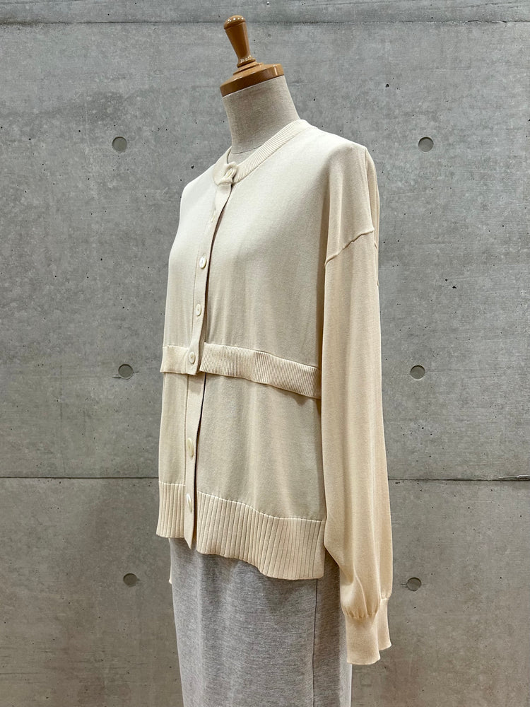 någonstans / crew neck cardigan  / Mushroom / 470IA470-0491