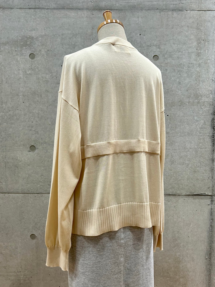 någonstans / crew neck cardigan  / Mushroom / 470IA470-0491