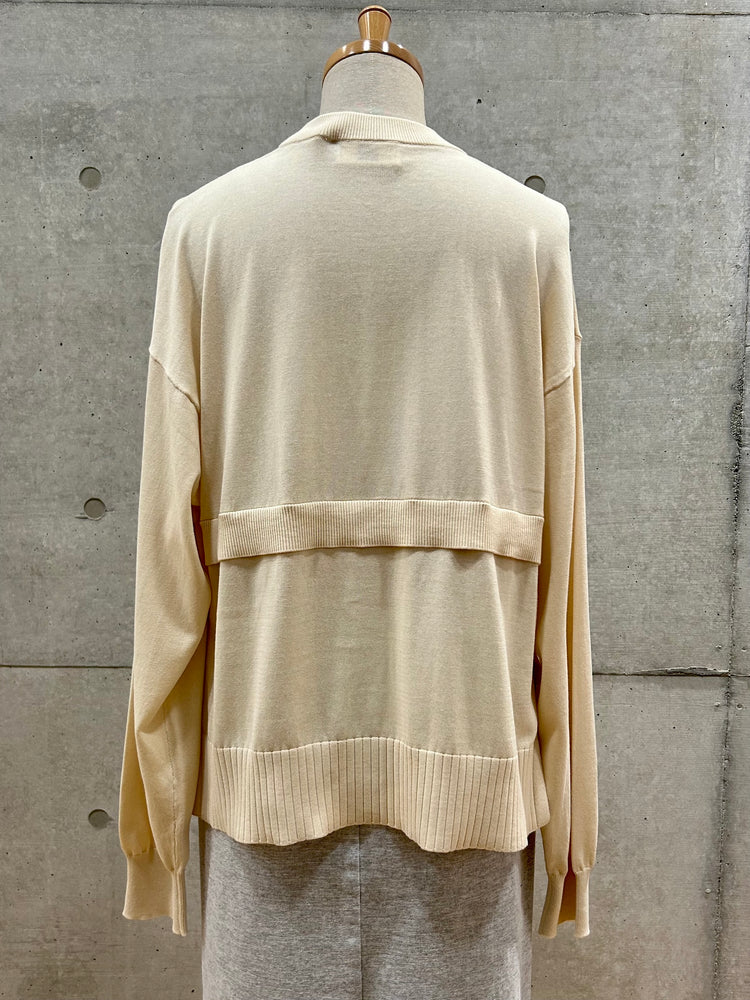 någonstans / crew neck cardigan  / Mushroom / 470IA470-0491