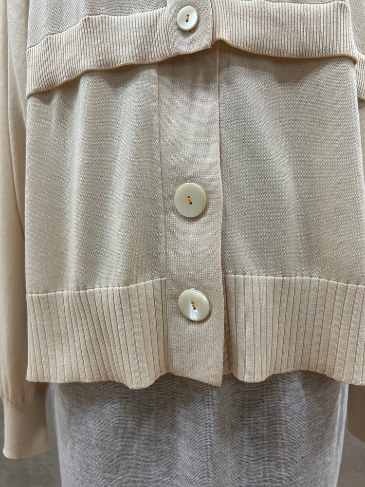 någonstans / crew neck cardigan  / Mushroom / 470IA470-0491
