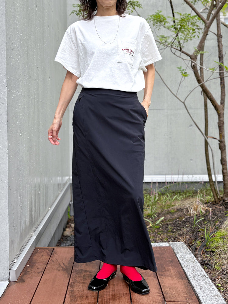 THE SHINZONE / 4WAY STRETCH LONG SKIRT / BLACK / 26MMSSK05