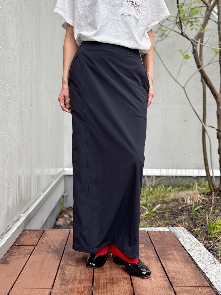 THE SHINZONE / 4WAY STRETCH LONG SKIRT / BLACK / 26MMSSK05