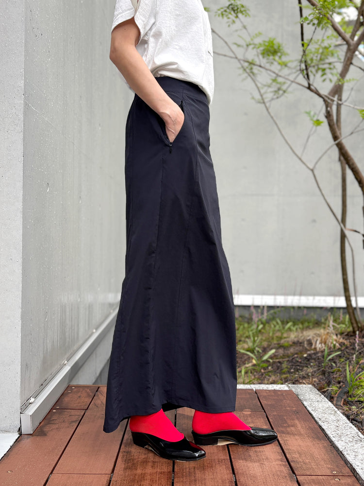THE SHINZONE / 4WAY STRETCH LONG SKIRT / BLACK / 26MMSSK05