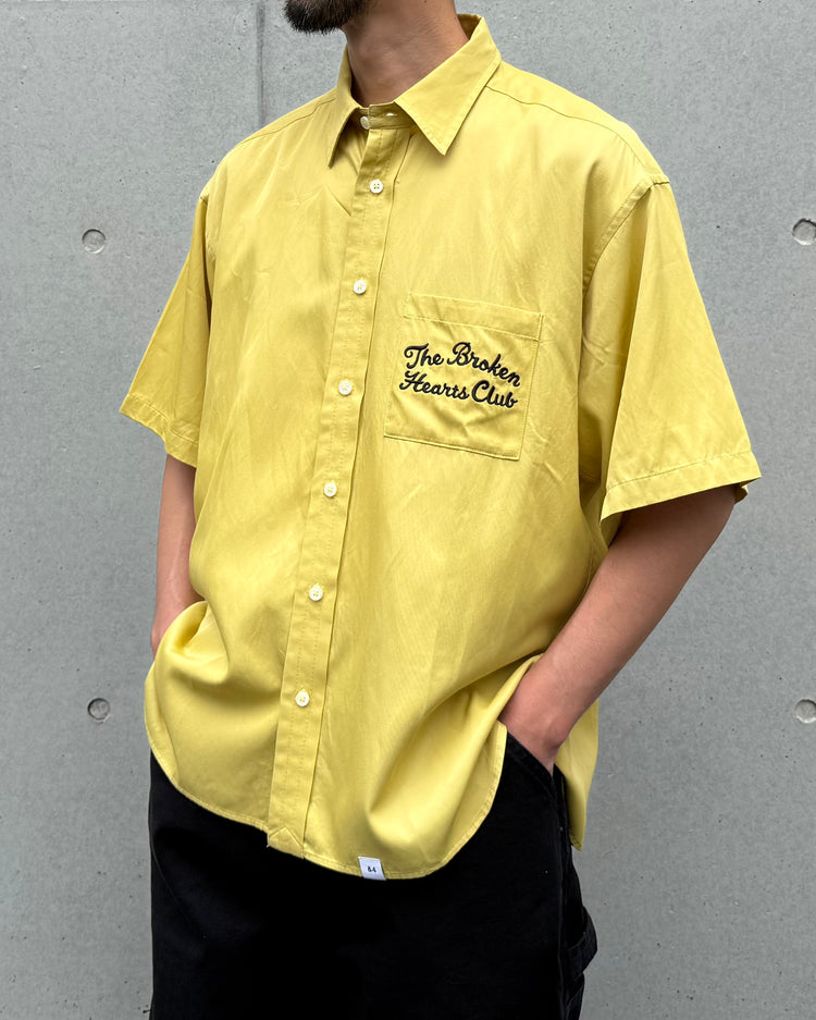BEDWIN & THE HEARTBREAKERS / S/S EMBROIDERED SHIRT "BLUNT" / MUSTARD・26SB1759