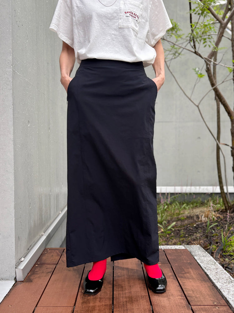 THE SHINZONE / 4WAY STRETCH LONG SKIRT / BLACK / 26MMSSK05