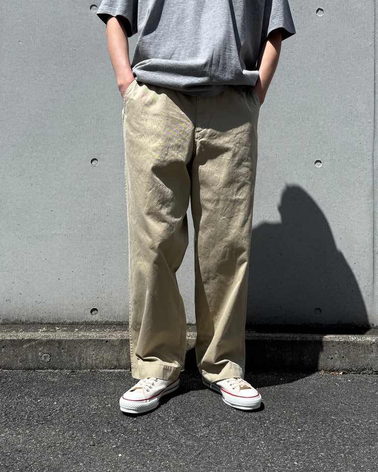 DESCENDANT / SEAFOWL TWILL TROUSERS / BEIGE / 261WVDS-PTM03
