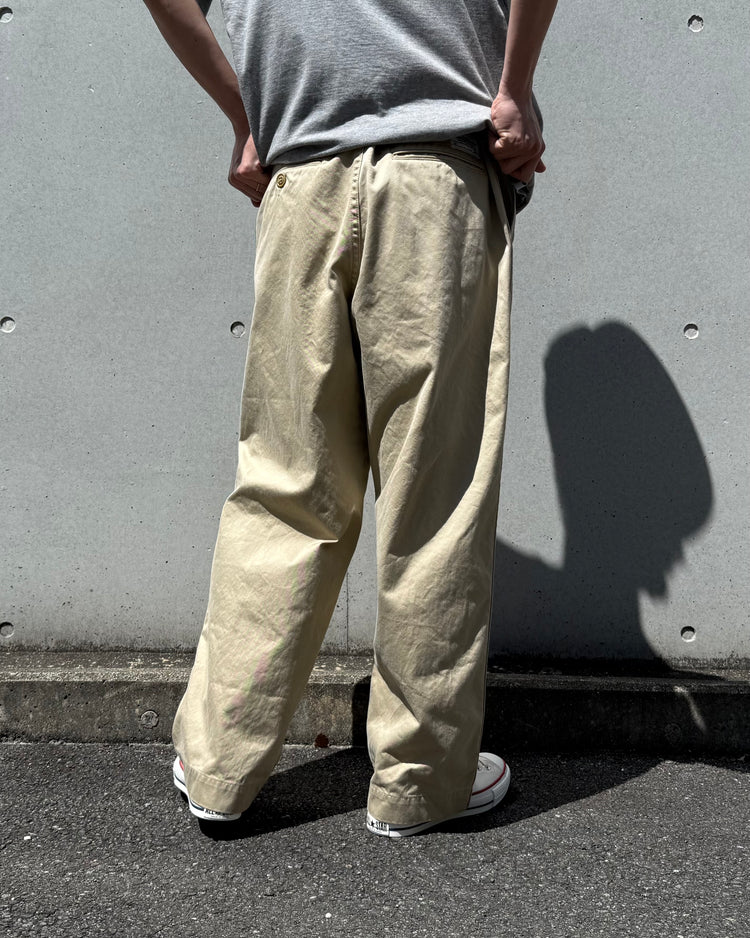 DESCENDANT / SEAFOWL TWILL TROUSERS / BEIGE / 261WVDS-PTM03