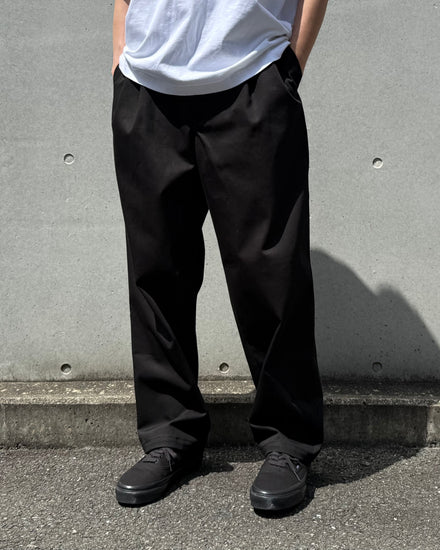 DESCENDANT / DC-3 ORGANIC COTTON TWILL TROUSERS / BLACK / 261TQDS-PTM0